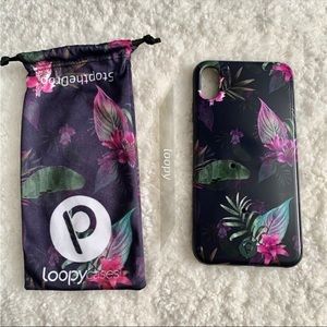 Black Floral Loopy Case (iPhone XS Max)